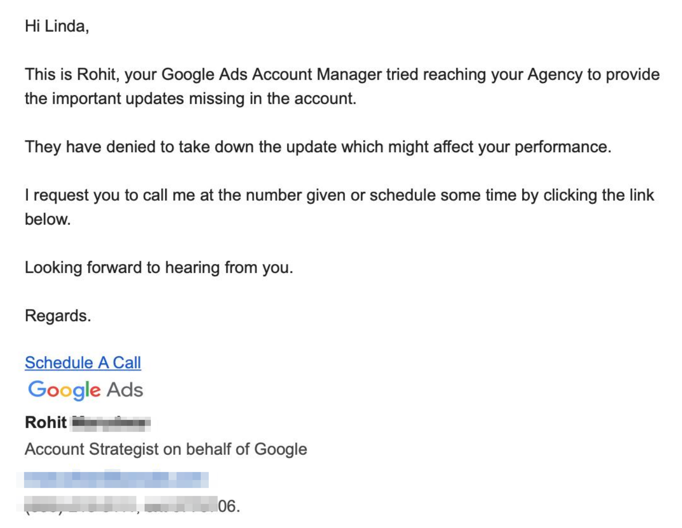 Be wary of getting emails from ‘Google Ads reps’ saying they need to fix issues in your Google ads accounts